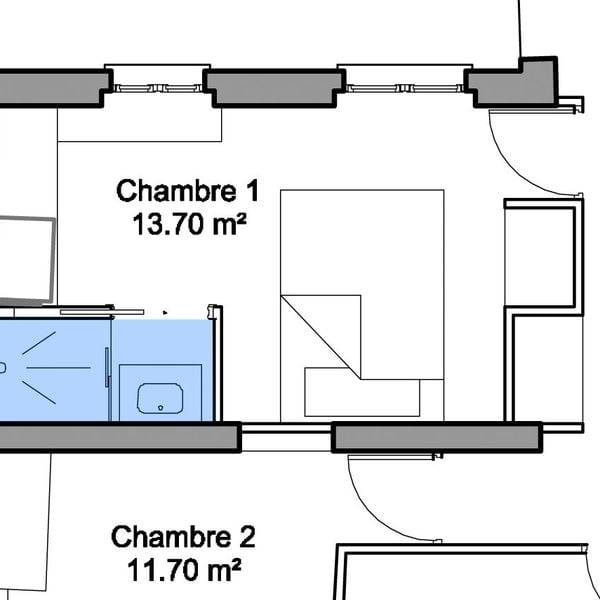 Plan salle de bains : 1,50 m2 pour un espace douche avec lavabo
